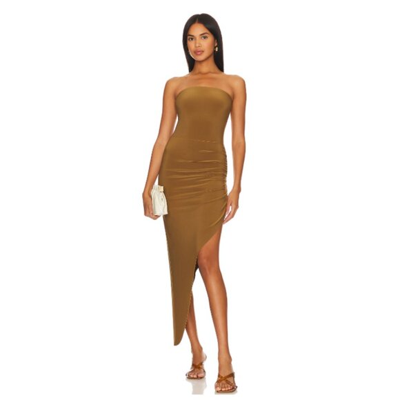 NWT Norma Kamali Strapless Side Drape Gown - Picture 1 of 3
